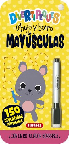 DIVERTIPEQUES.  DIBUJO Y BORRO MAYUSCULAS