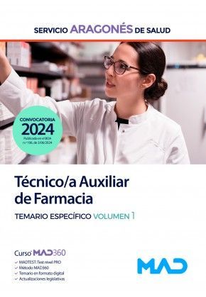 TECNICO AUXILIAR DE FARMACIA TEMARIO ESPECIFICO 1. SALUD ARAGON 2024